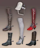Renaissance Boots for G8M, G8F and G9 with Universal Spurs